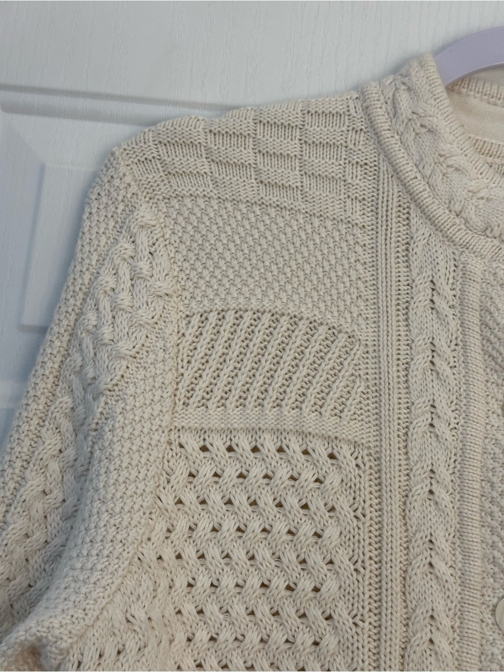 L.L.Bean Women's Signature Cotton Fisherman Sweater Size Large - Picture 5 of 9